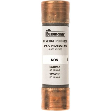 EATON BUSSMANN Cartridge Fuse, NON Series, 15A, Time-Delay, 250V AC, Cylindrical BP/NON-15
